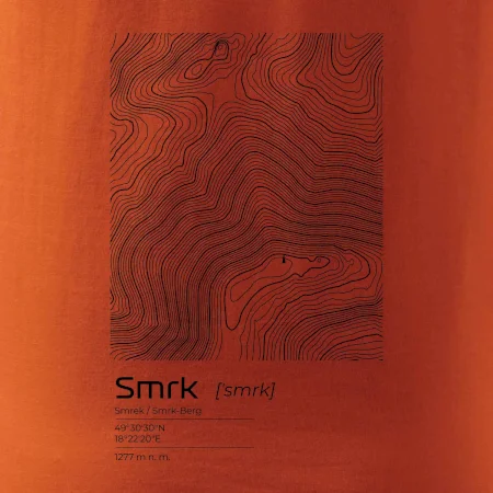 Smrk - vrstevnice v obdélníku