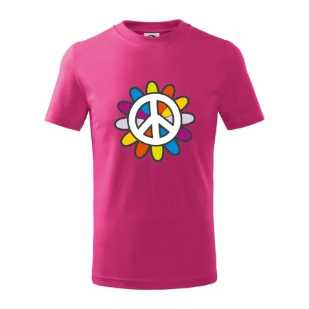 Peace symbol s kreslenou květinou