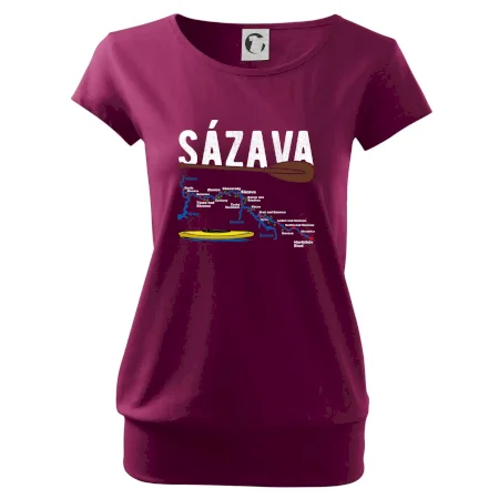 Mapa řeky Sázavy