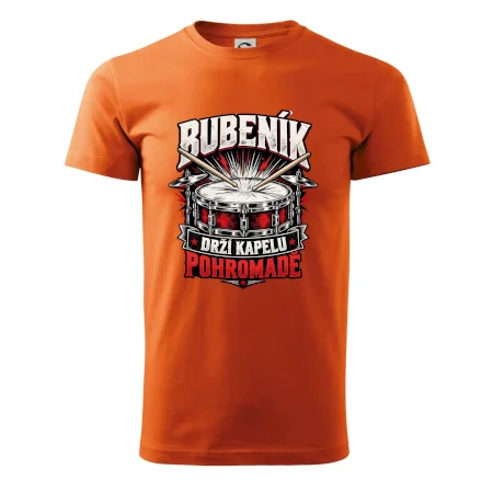 Bubeník drží kapelu pohromadě - červený rockový buben