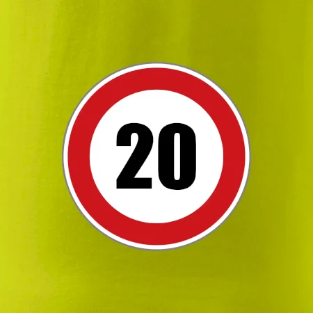 Dopravní značka - omezení rychlosti 20