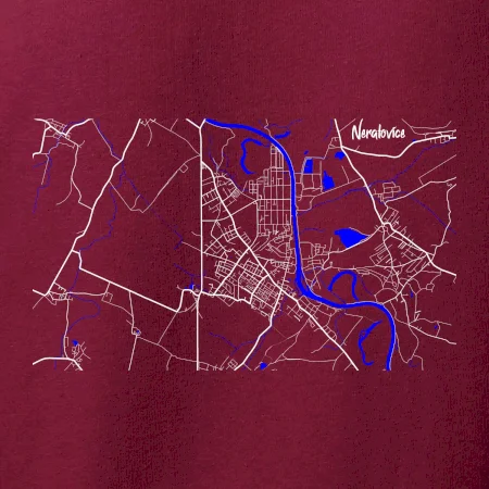Neratovice - Mapa s vodními toky