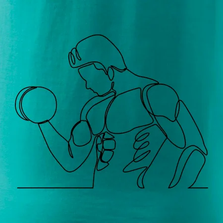 Fitness muž jedním tahem