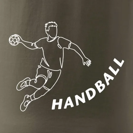 Handball nápis šikmo