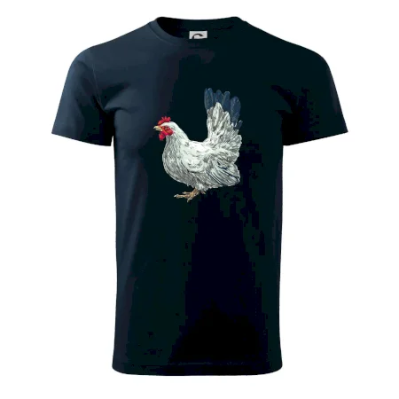 Slepice kreslená bílá