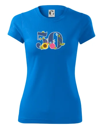 Květinové číslo kreslené - 50