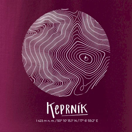 Keprník - vrstevnice v kruhu