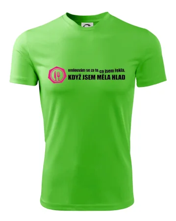 Omlouvám se za to, co jsem řekla, když jsem měla hlad