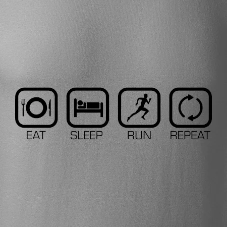 Eat sleep run repeat v řadě