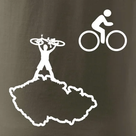 Mapa ČR + kolo na prsu