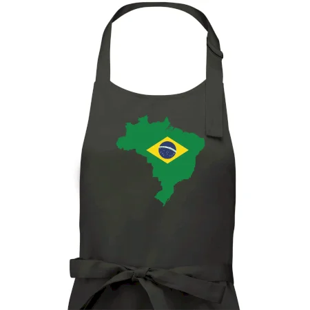 Brazílie vlajka v mapě