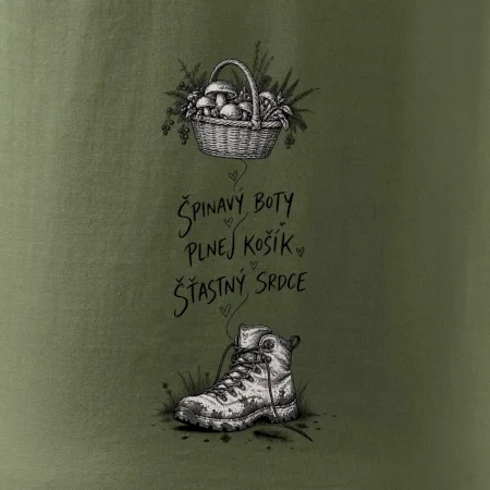 Špinavý boty plnej košík šťastný srdce