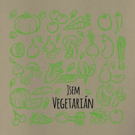 Jsem vegetarián - zelenina ve čtverci