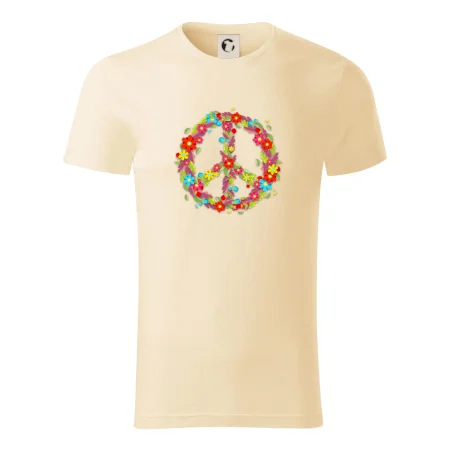 Peace symbol červené květiny
