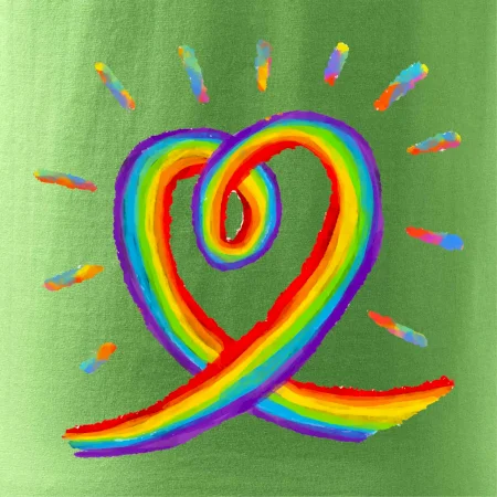 Srdce pride duha kreslená