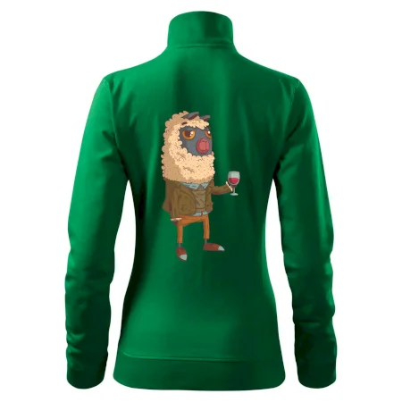 Alpaka s vínem muž