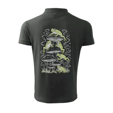 Goblincore frogs and various mushrooms