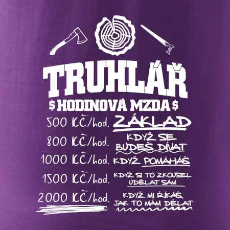 Hodinová mzda truhlář