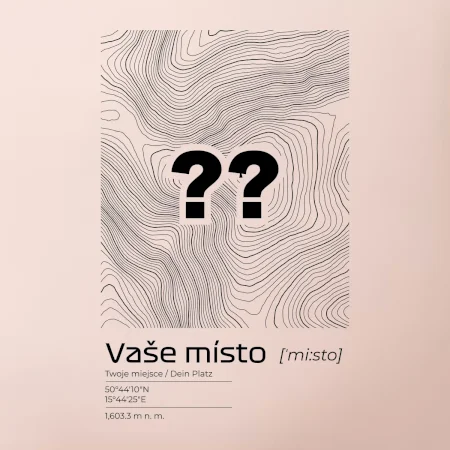 Vaše místo - vrstevnice v obdélníku