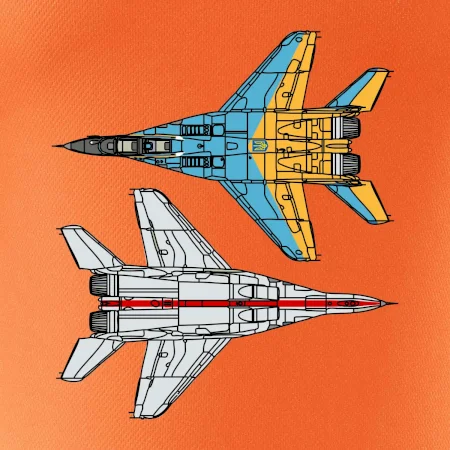 Mig 29 Fulcrum ze spoda a ze zhora