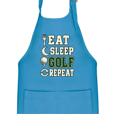 Eat sleep golf repeat typografie
