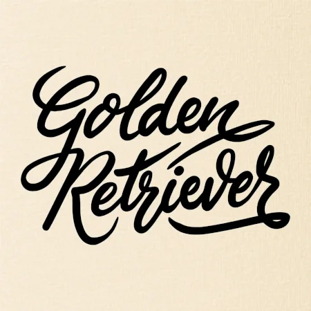 Golden retriever - nápis okrasný