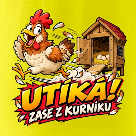 Útěk slepice z kurníku
