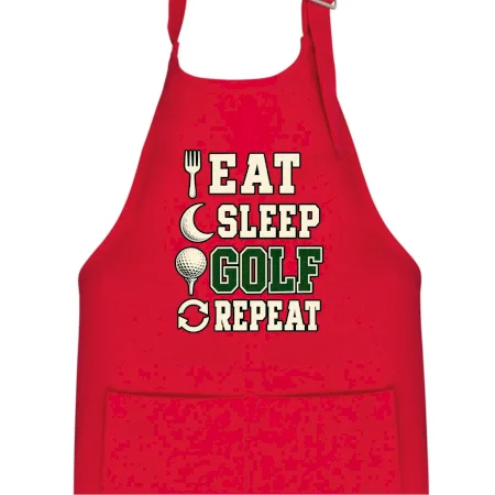 Eat sleep golf repeat typografie