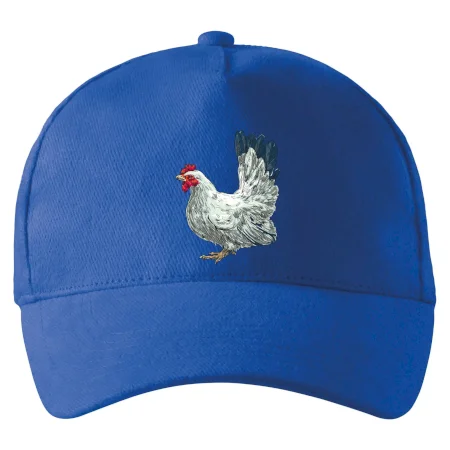 Slepice kreslená bílá