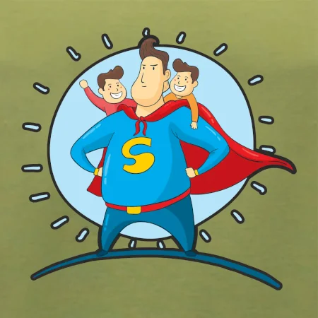 Táta superman - kluk a kluk