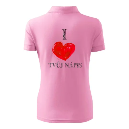 I love malované srdce - vlastní nápis