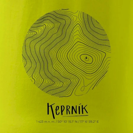 Keprník - vrstevnice v kruhu