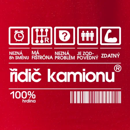 Čárový kód řidič kamionu