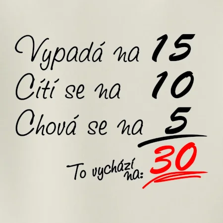Vypadá, cítí se, chová se - 30 let
