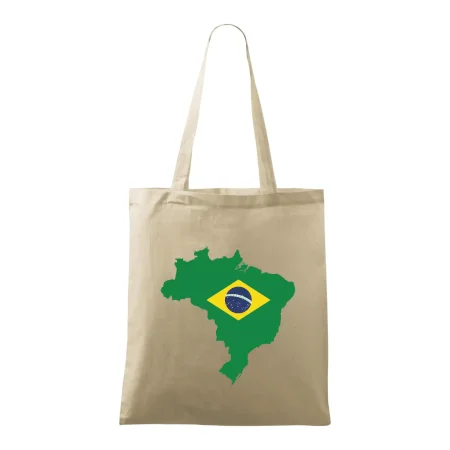 Brazílie vlajka v mapě