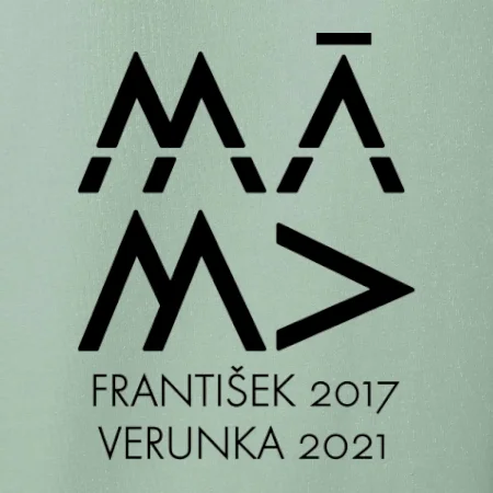 Máma v geometrickém fontu se jmény