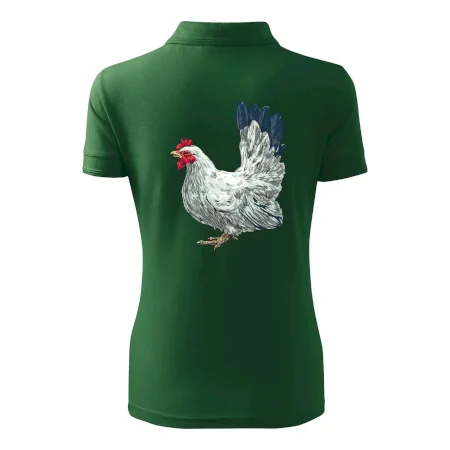 Slepice kreslená bílá