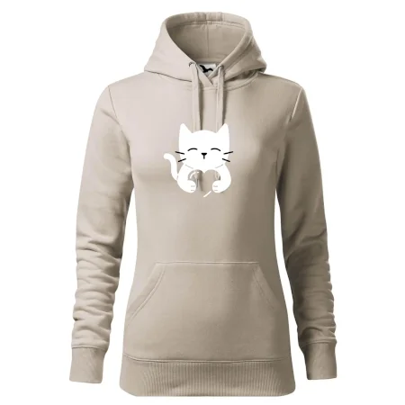 Kočka drží srdce
