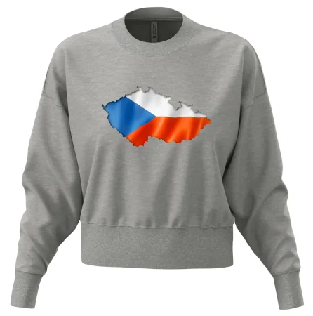 Česká vlajka v obrysu republiky