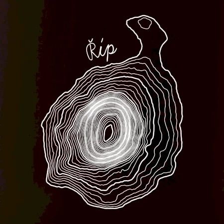 Říp - vrstevnice psací
