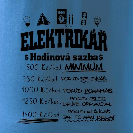 Elektrikář hodinová sazba