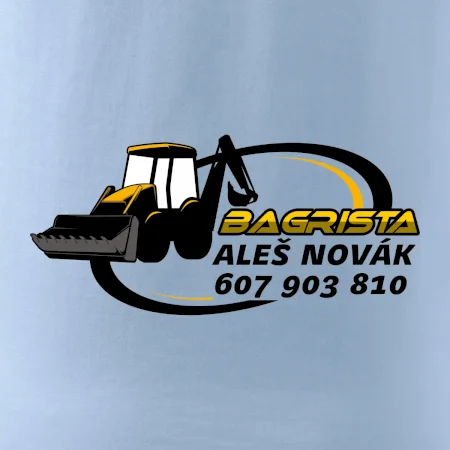 Bagrista v kruhu - vlastní nápis