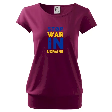 Barevný nápis Stop war in ukraine