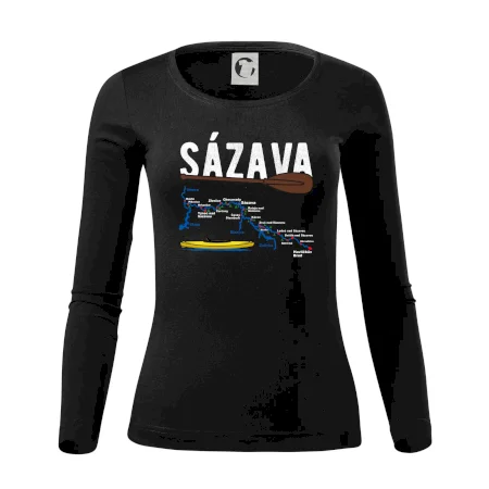 Mapa řeky Sázavy