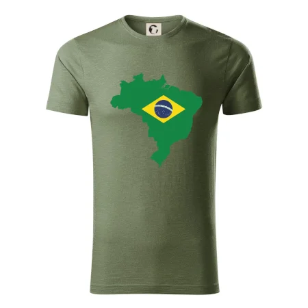 Brazílie vlajka v mapě