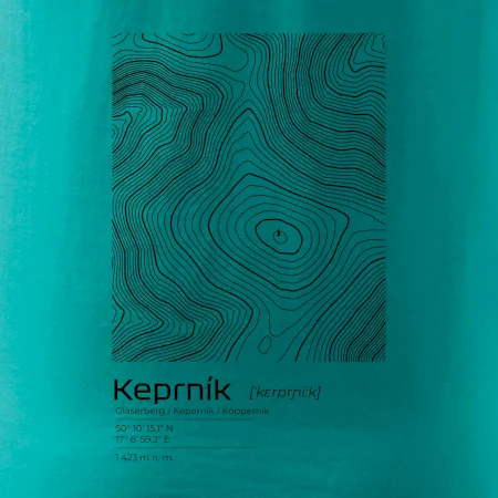 Keprník - vrstevnice v obdélníku