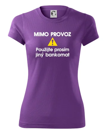 Mimo provoz - použijte jiný bankomat