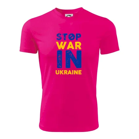Barevný nápis Stop war in ukraine
