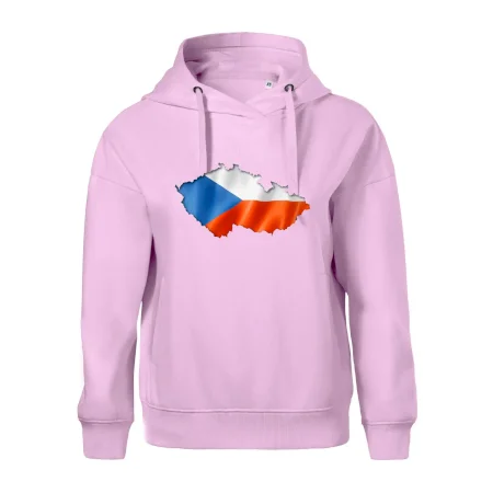 Česká vlajka v obrysu republiky