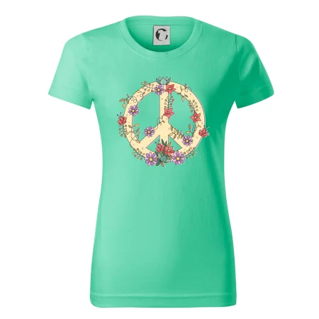 Peace symbol pískový